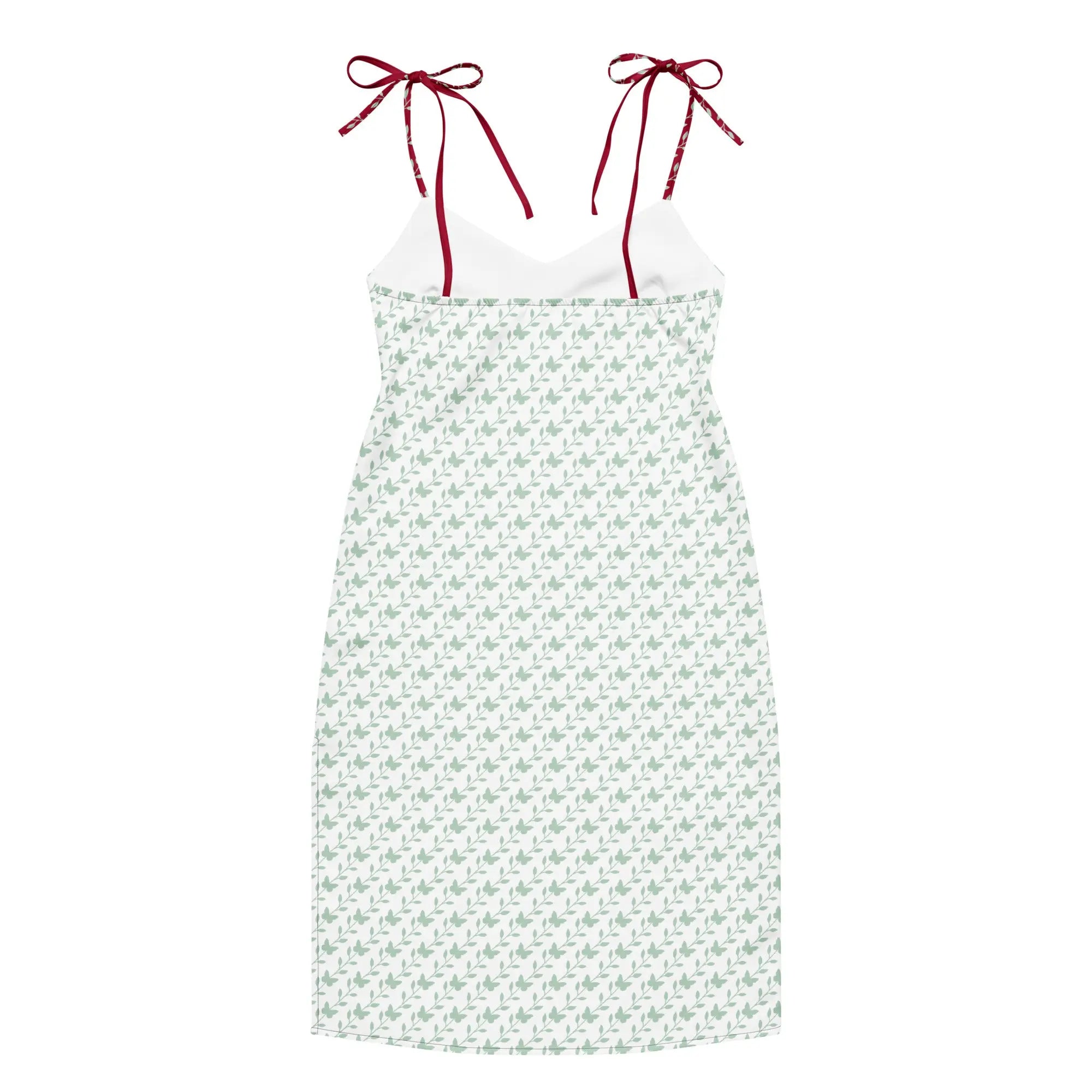 Comprar Vestido midi con tirantes ajustables Blanco y verde La Flamenca de Borgoña Bandera España