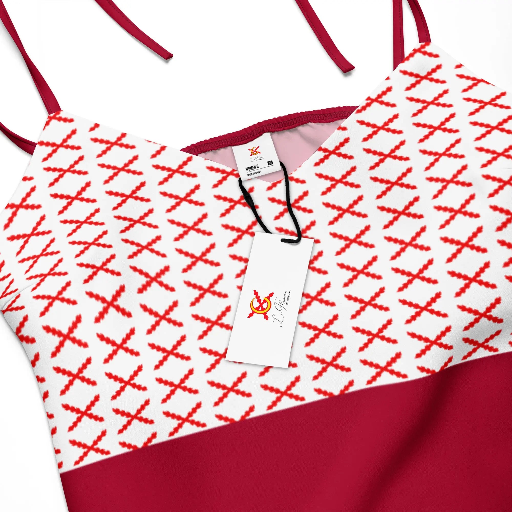 Comprar Vestido midi con tirantes ajustables Cruz de Borgoña La Flamenca de Borgoña Bandera España