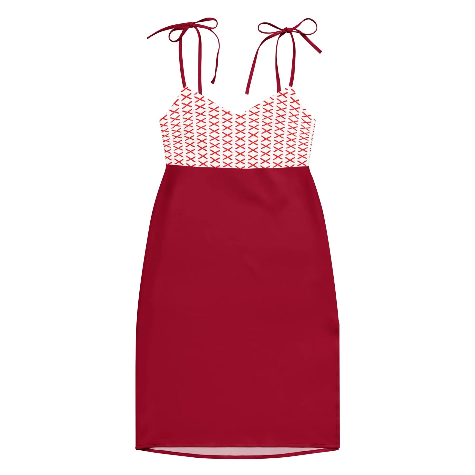 Comprar Vestido midi con tirantes ajustables Cruz de Borgoña La Flamenca de Borgoña Bandera España