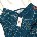 Comprar Vestido midi con tirantes ajustables Flores azules La Flamenca de Borgoña Bandera España