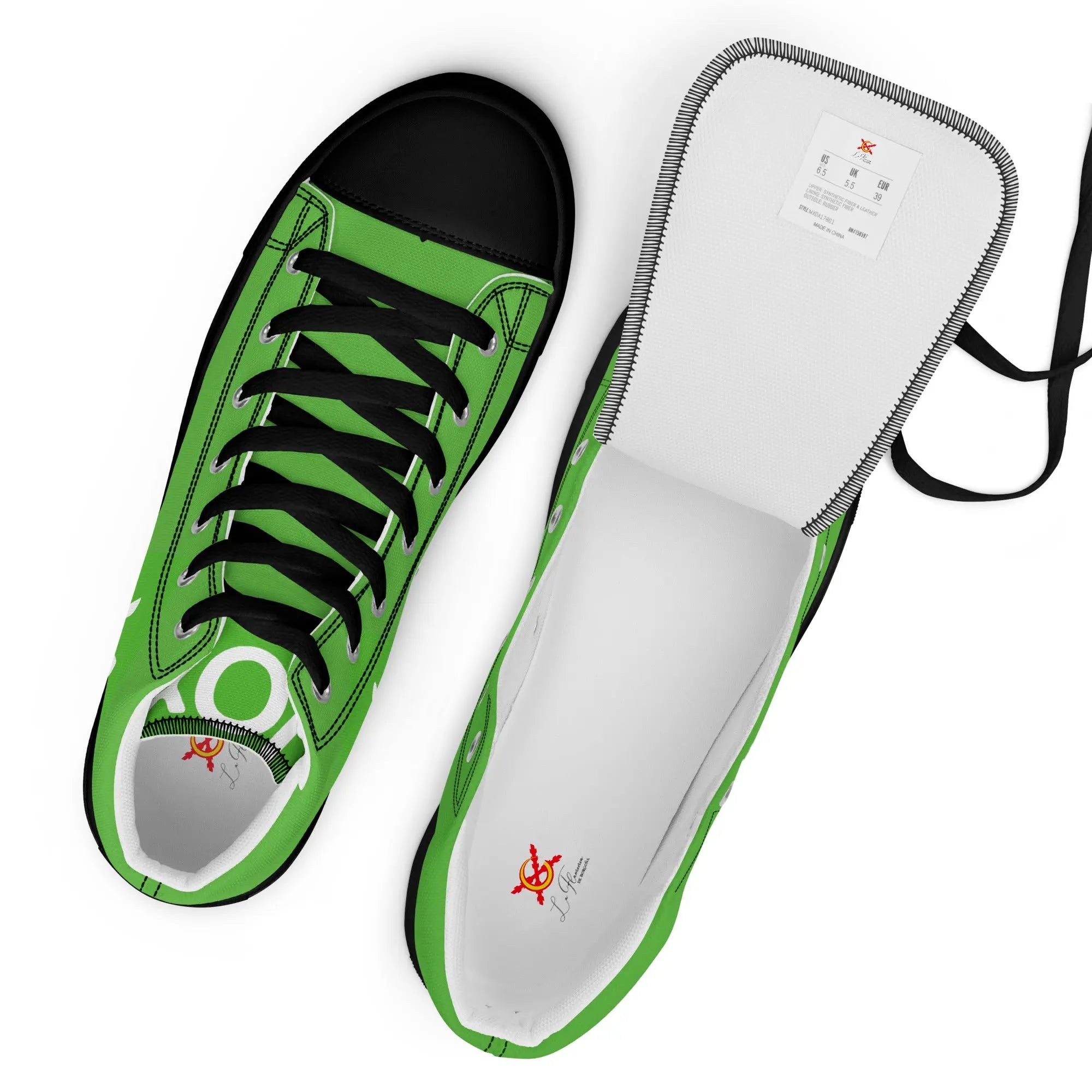 Comprar Zapatillas de lona de caña alta VOX La Flamenca de Borgoña, Bandera de España, Cruz de Borgoña, Patricia Muñoz, VOX