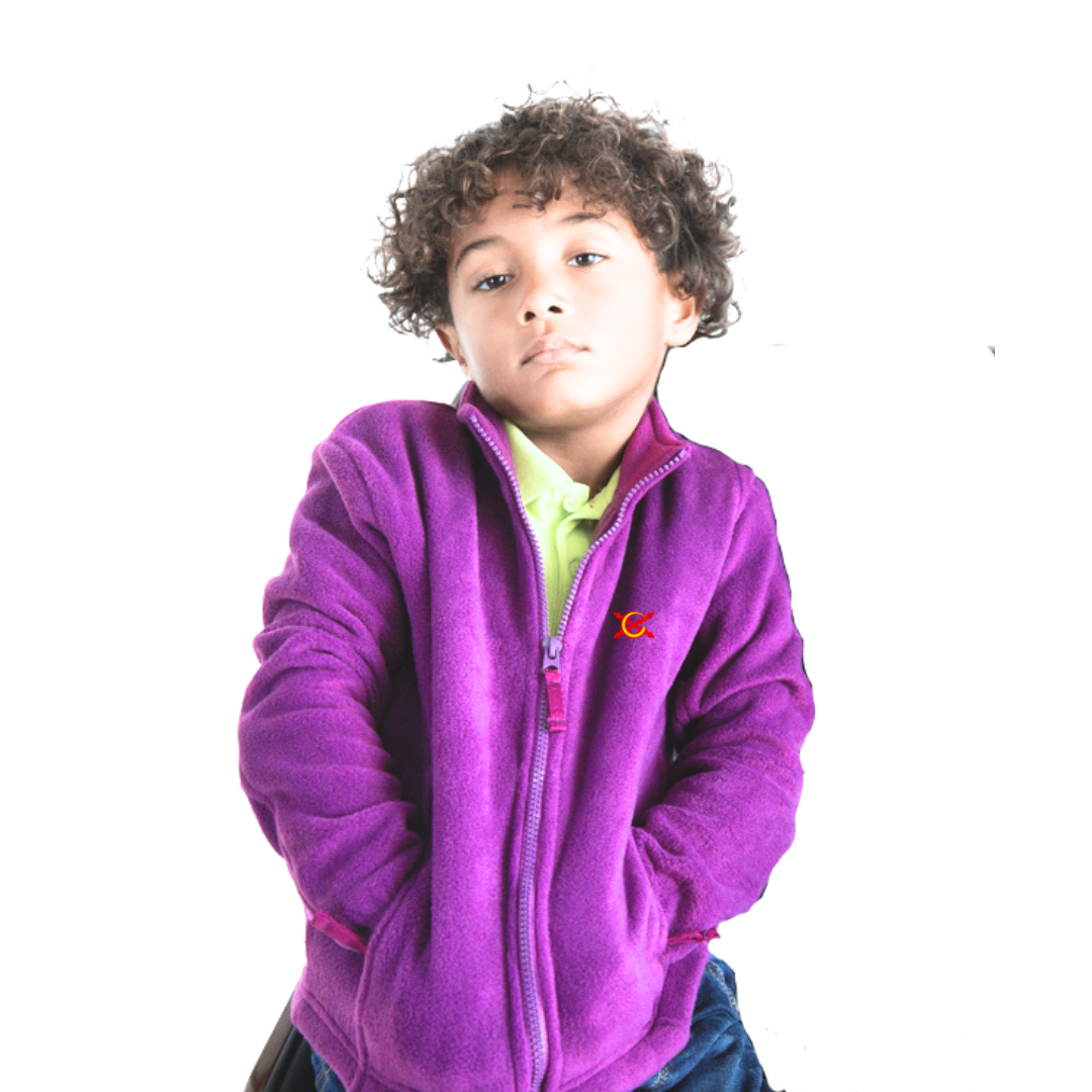 Chaqueta polar cuello alto Infantil - LaFlamencadeBorgoña