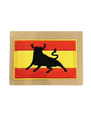 Gestickter thermoklebender Aufnäher mit spanischer Flagge