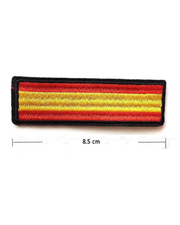 Parche Bordado termoadhesivo Bandera España sin escudo largo 8.7x2.3cm