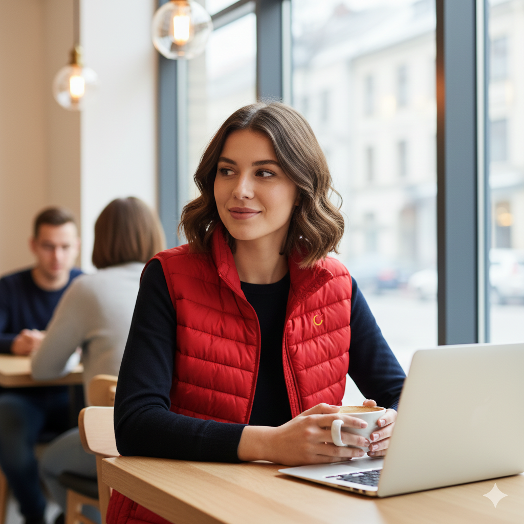 Chaleco mujer "Fachaleco" Rojo - Talla M - OFERTA
