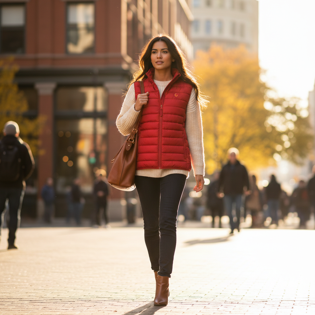 Chaleco mujer "Fachaleco" Rojo - Talla M - OFERTA