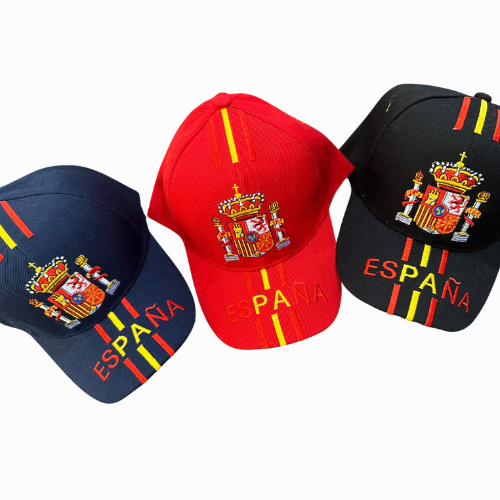 Gorra España con Escudo Bordado y Franjas