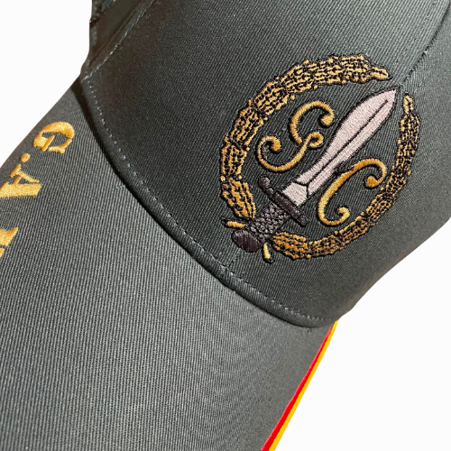 Gorra Verde Grisácea Bordada GAR Guardia Civil