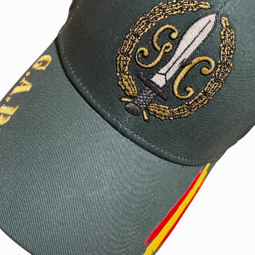Gorra Verde Grisácea Bordada GAR Guardia Civil