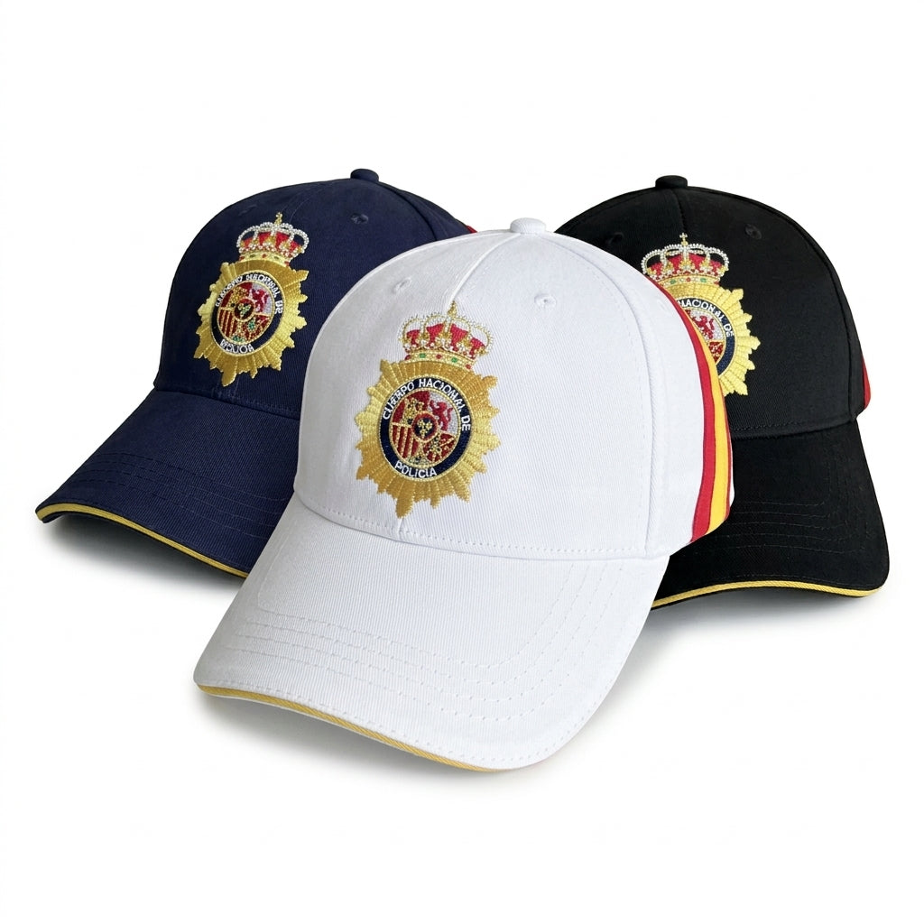 Gorra Policía Nacional con bandera España (3 colores disponibles)