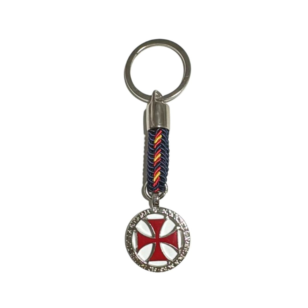 Comprar Llavero Cruz Paté Roja Templaria con Bandera España La Flamenca de Borgoña, Bandera de España, Cruz de Borgoña, Patricia Muñoz, VOX, Santiago Abascal