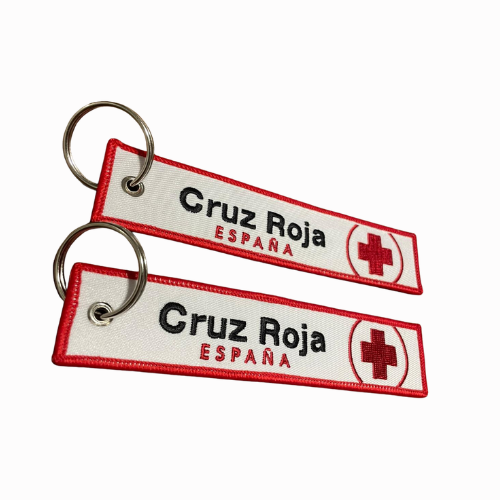 Llavero de Lona Bordada Cruz Roja España