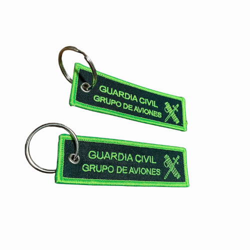 Llavero de Lona Bordada Guardia Civil Grupo de Aviones
