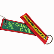 Llavero de Lona Bordada Guardia Civil con Bandera de España “Todo por la Patria”