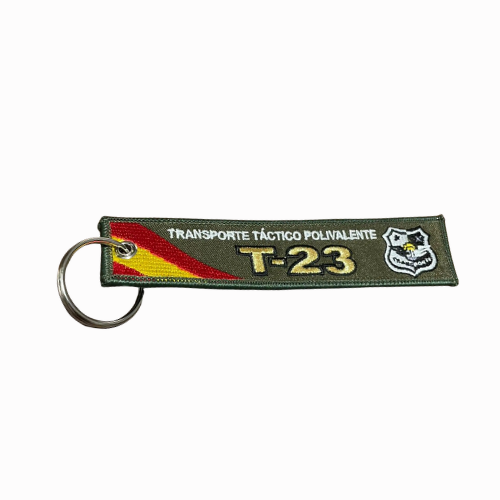 Llavero de lona bordada Ala 31 T-23