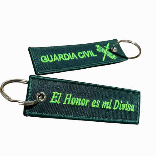 Llavero de Lona Bordada Guardia Civil “El Honor es Mi Divisa”