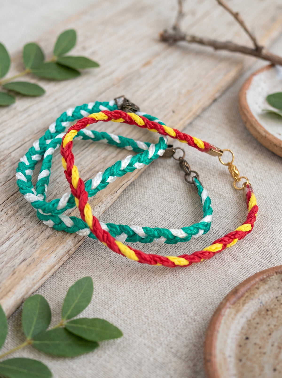 Lote 3 Pulseras de España y Andalucía trenzadas