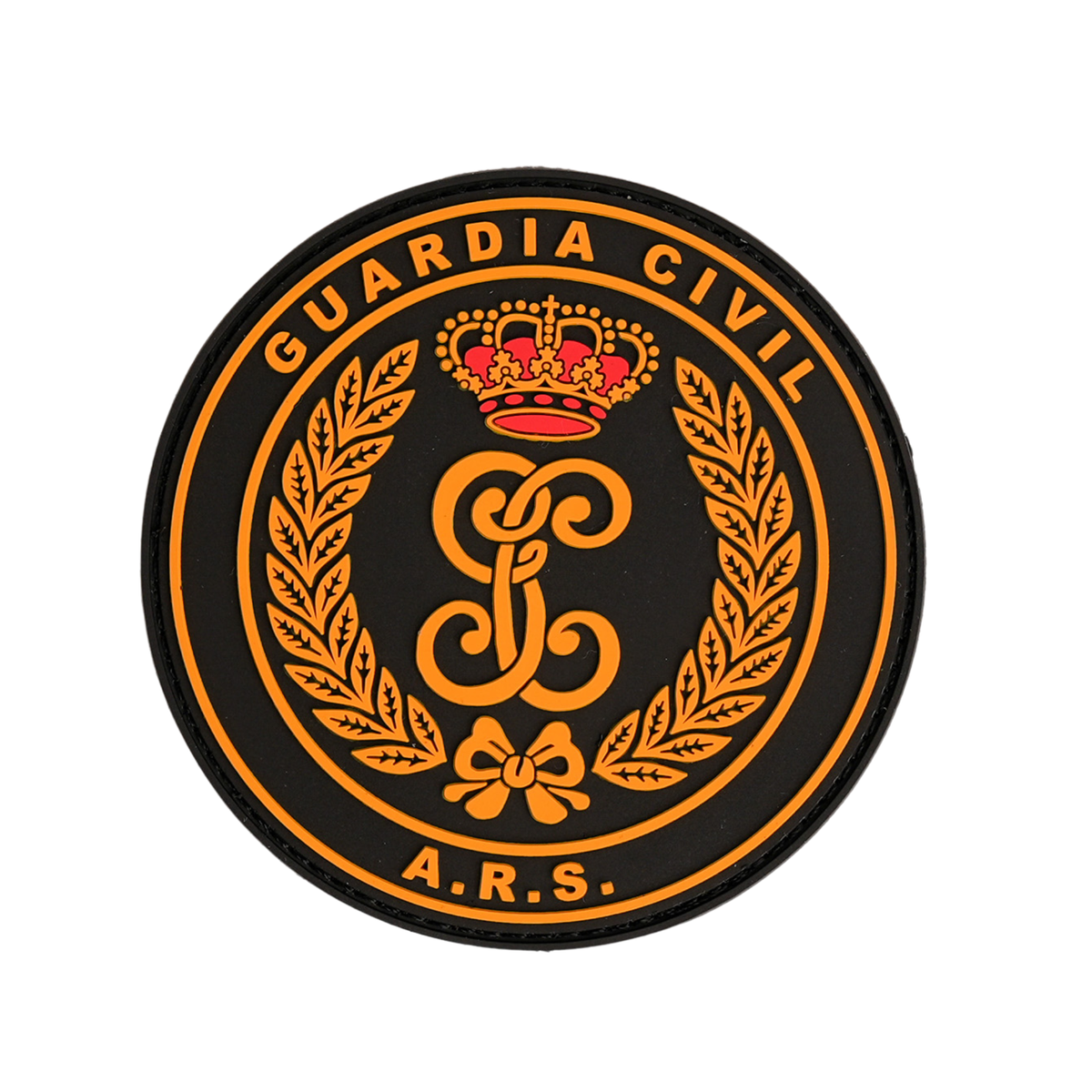 Parche Guardia Civil A.R.S. Circular PVC con Velcro — 9 cm