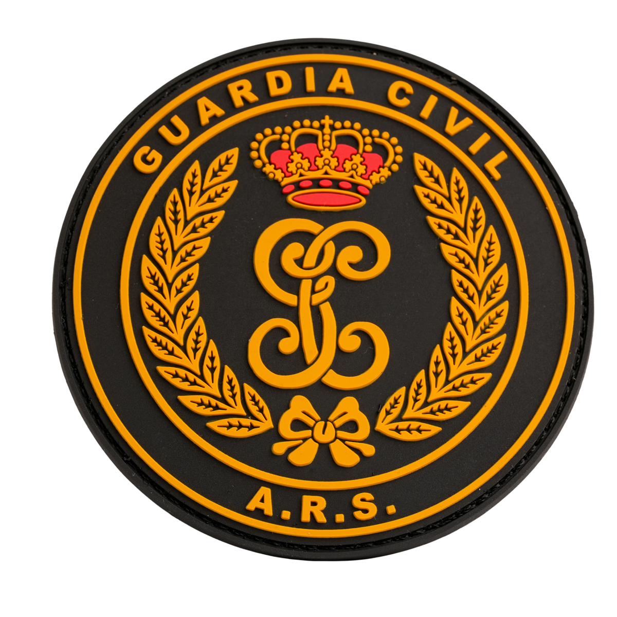 Parche Guardia Civil A.R.S. Circular PVC con Velcro — 9 cm