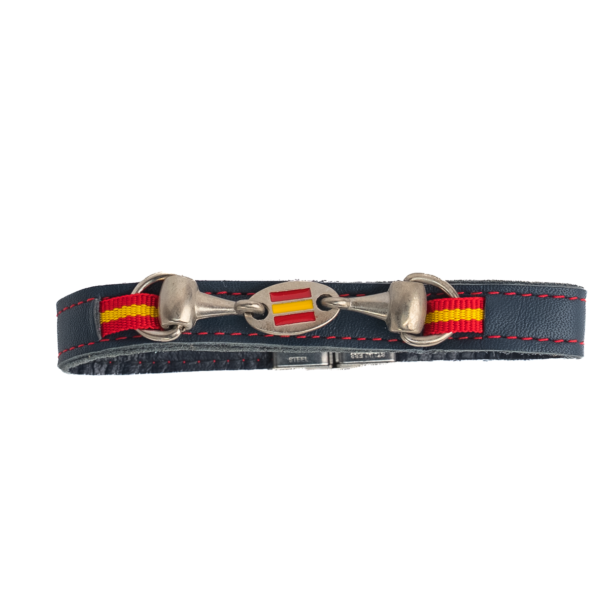 Armband mit spanischer Flagge und Pferdegebiss