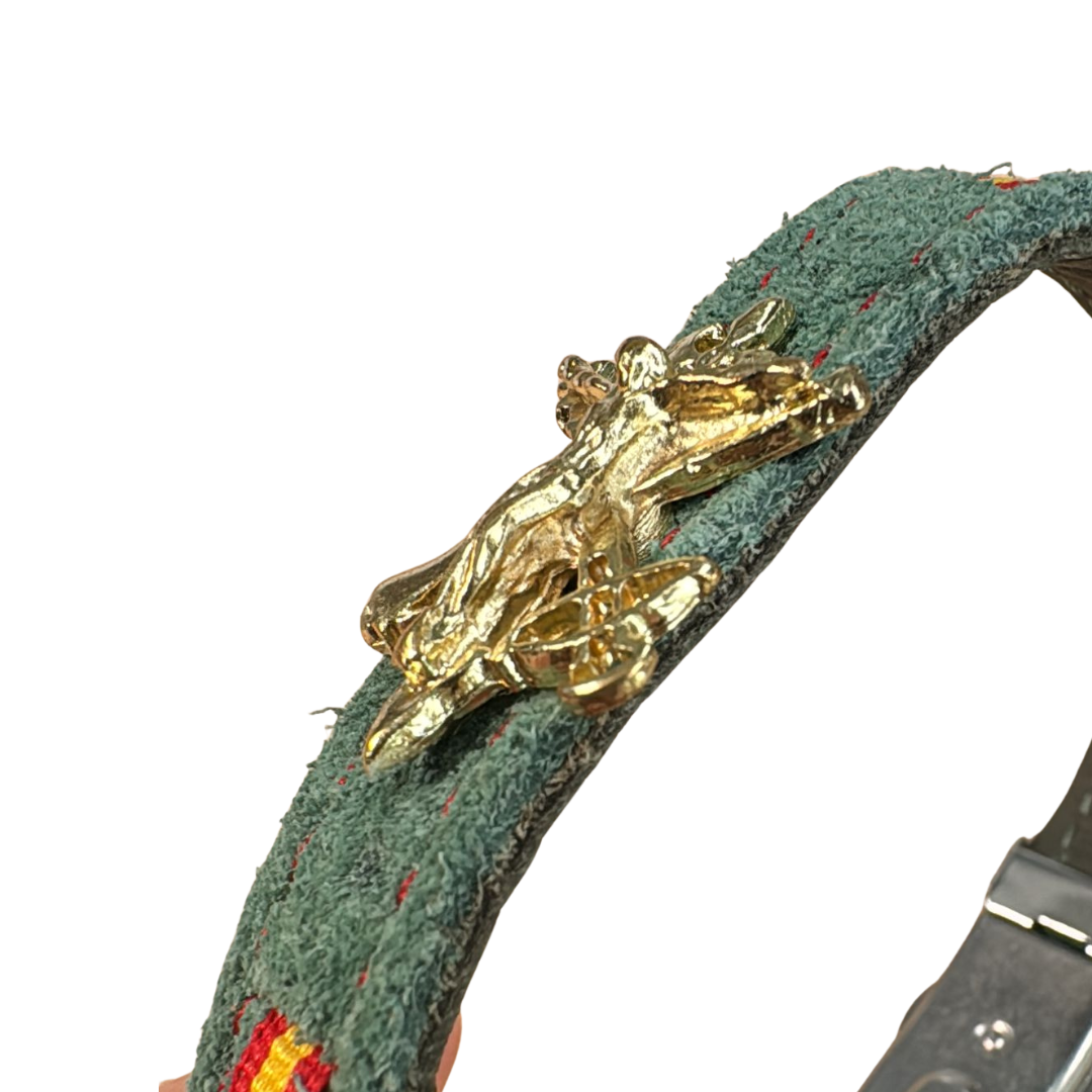 Pulsera piel Legión Cristo insignia metal relieve
