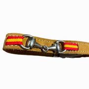 Pulsera de Piel de Serraje Mostaza con Mordida de Caballo