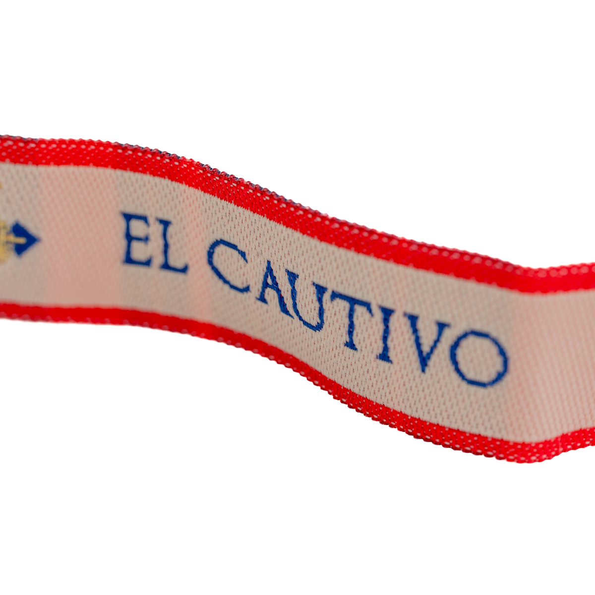 Pulsera de tela El Cautivo con el rostro de Jesucristo