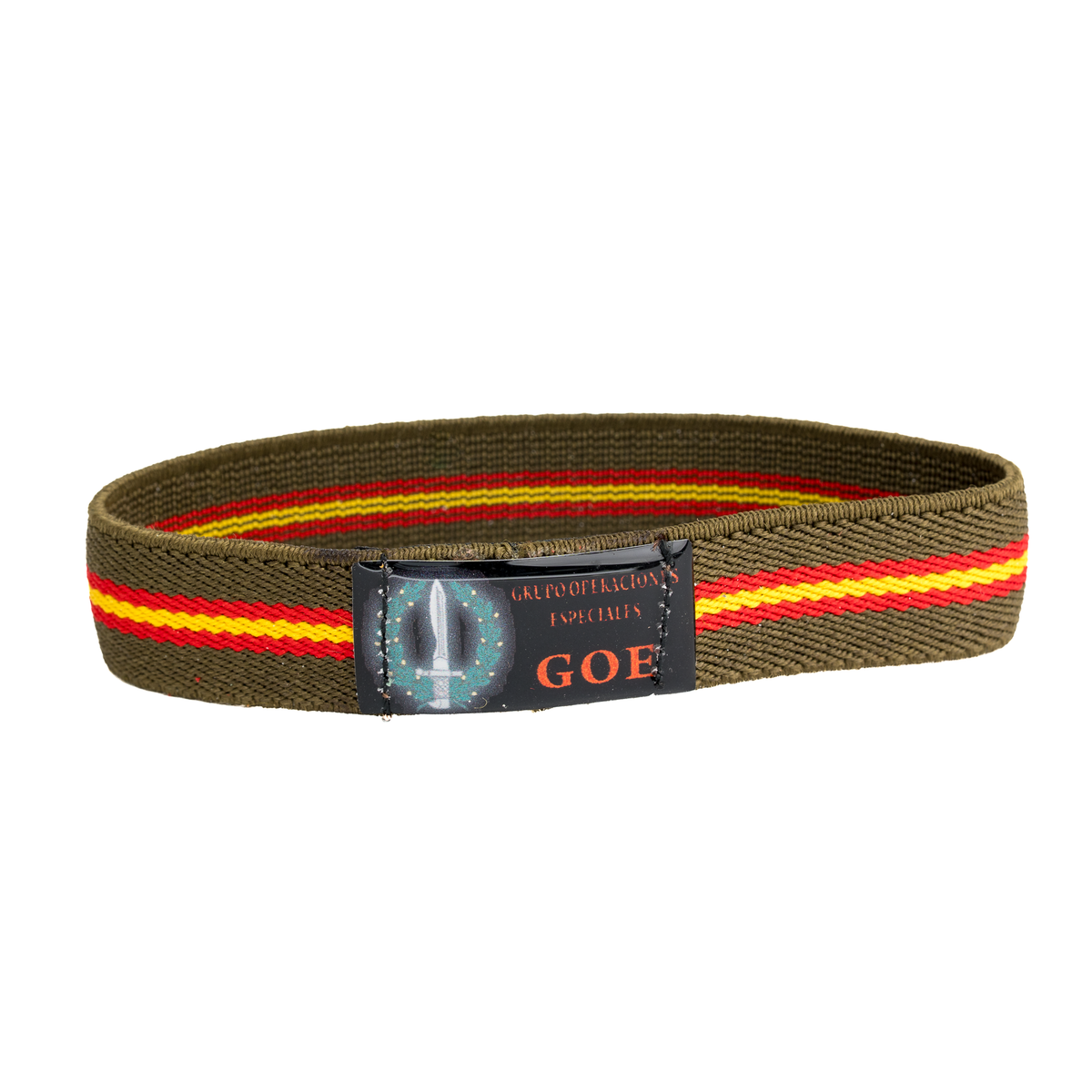 Pulsera elástica Bandera España GOE verde