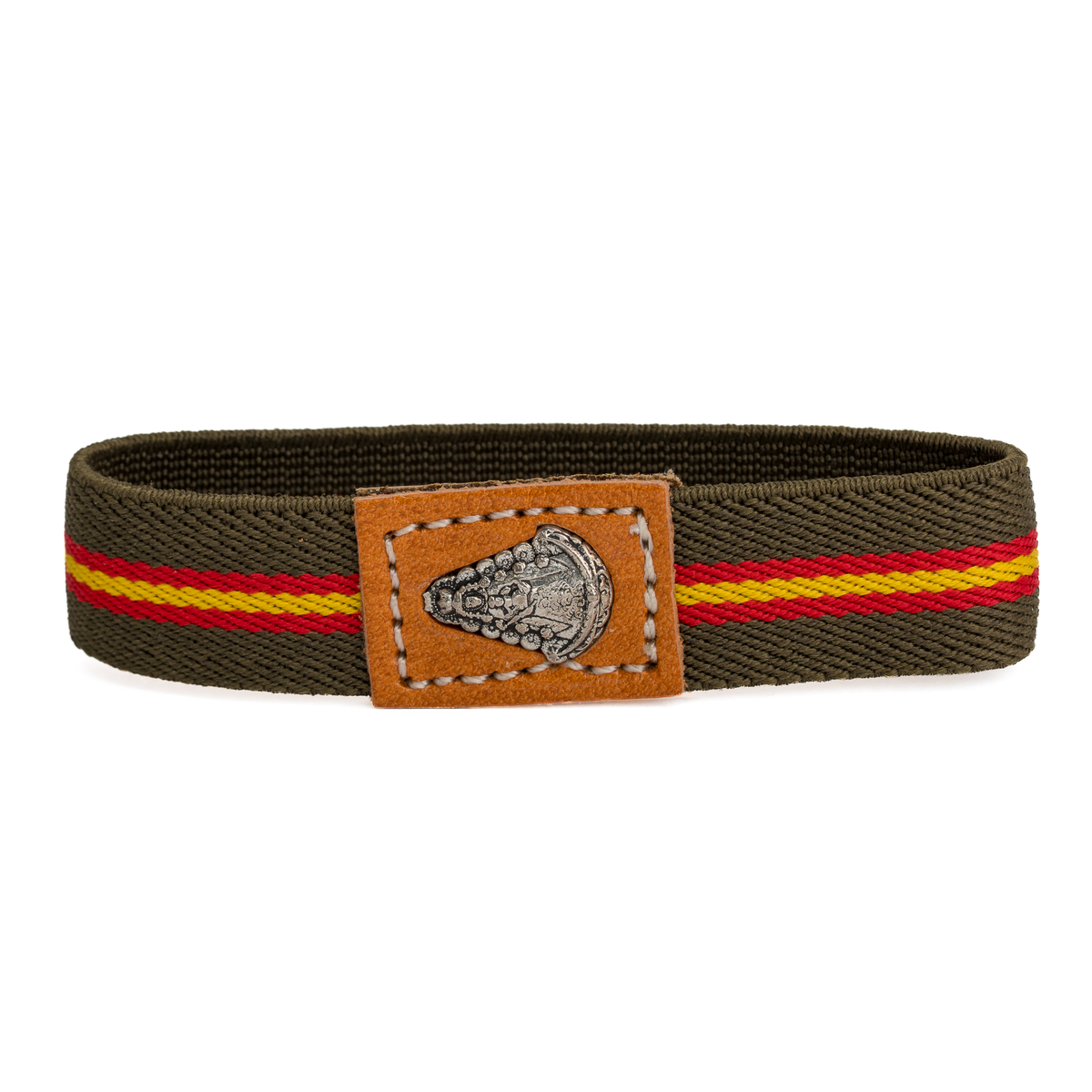 Elastisches Armband mit der Jungfrau von El Rocío und der spanischen Flagge
