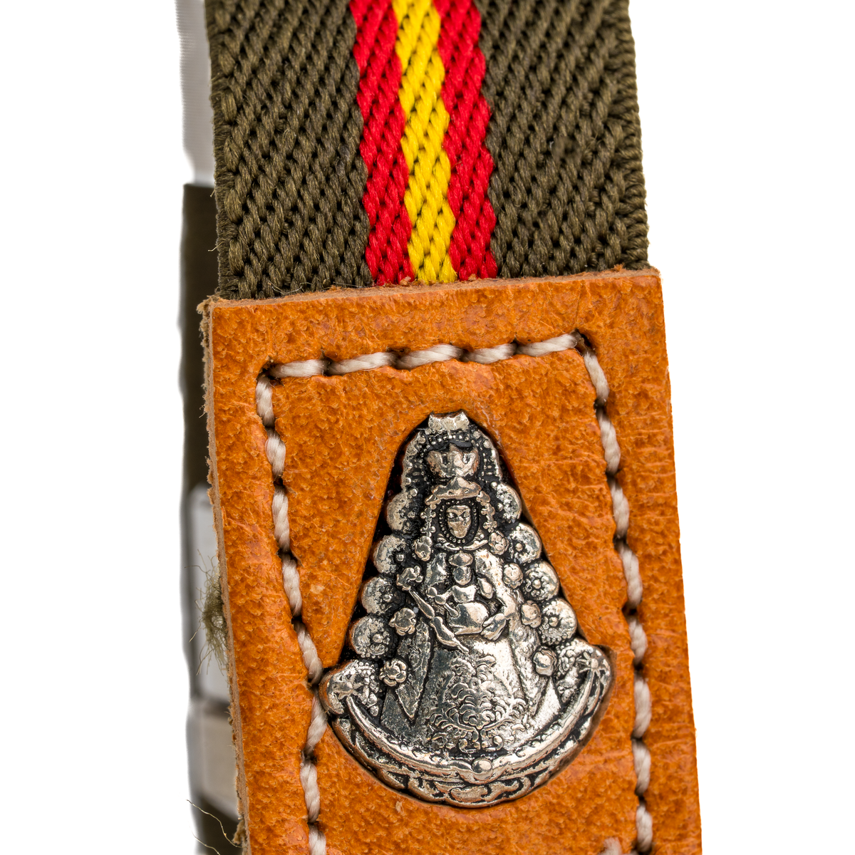 Elastisches Armband mit der Jungfrau von El Rocío und der spanischen Flagge