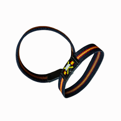 Pulsera elastica azul con escudo de la brigada paracaidista