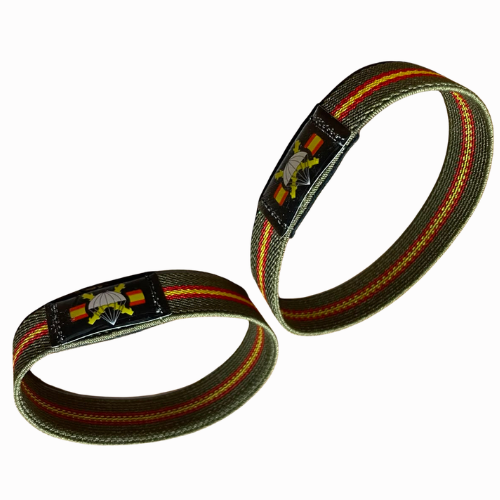 Pulsera elastica verde con escudo de la brigada paracaidista