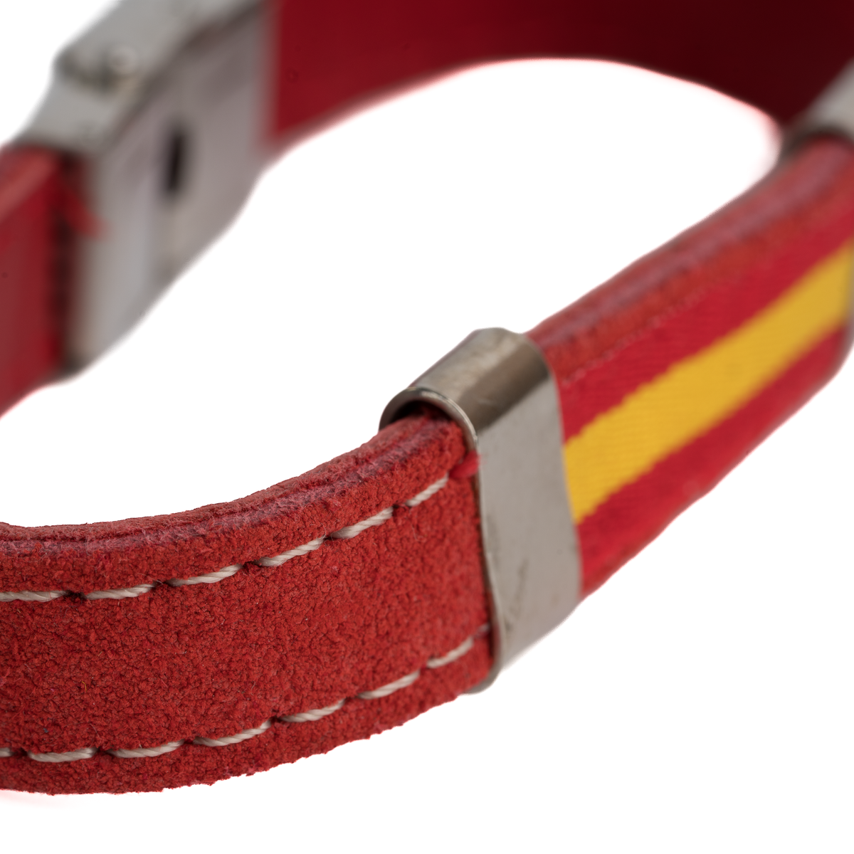 Pulsera piel España serraje rojo
