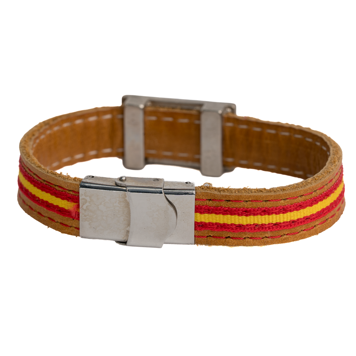 Pulsera piel Legión marrón bandera
