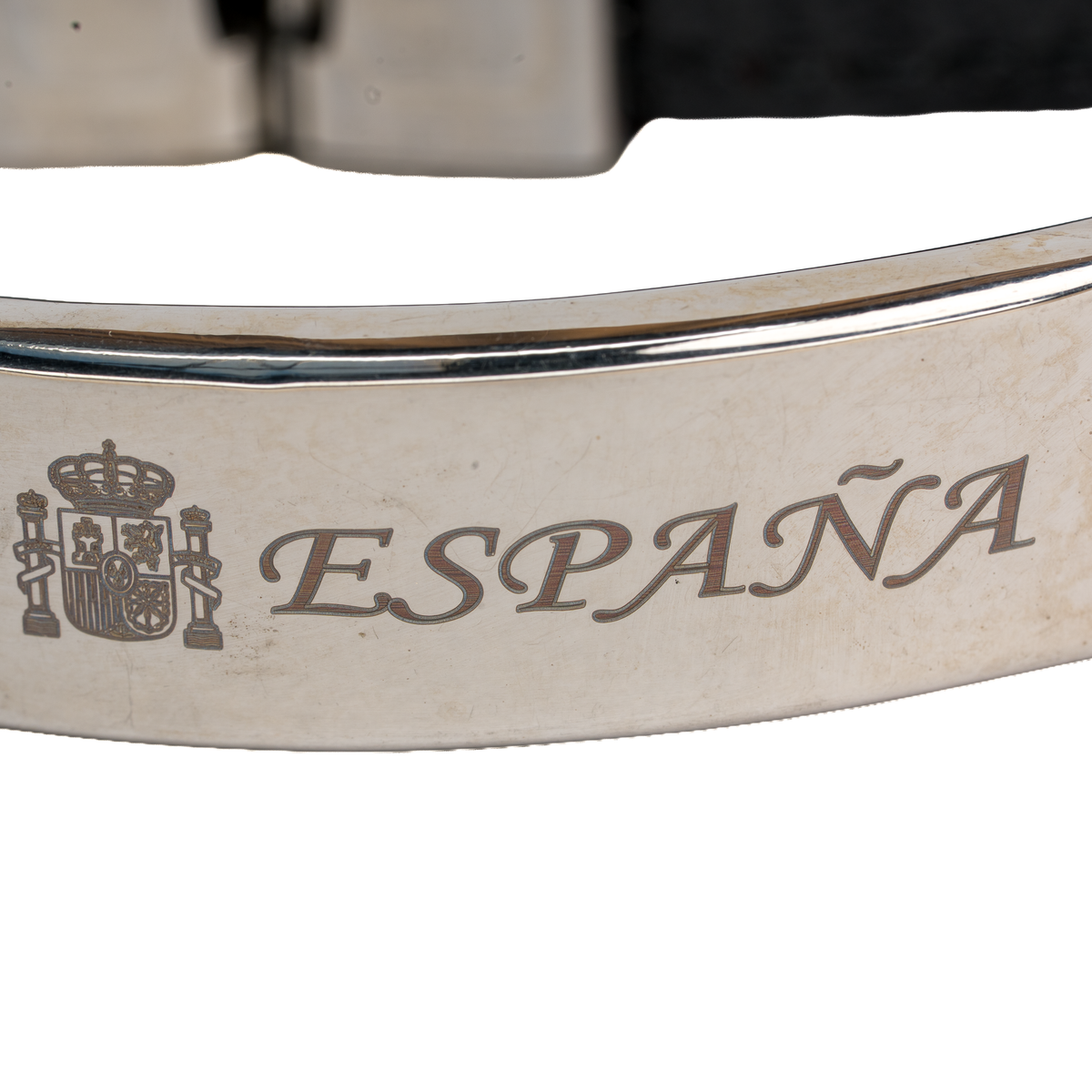 Pulsera piel azul bandera España chapa ESPAÑA
