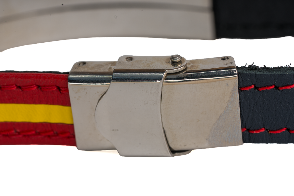 Pulsera piel azul bandera España chapa ESPAÑA