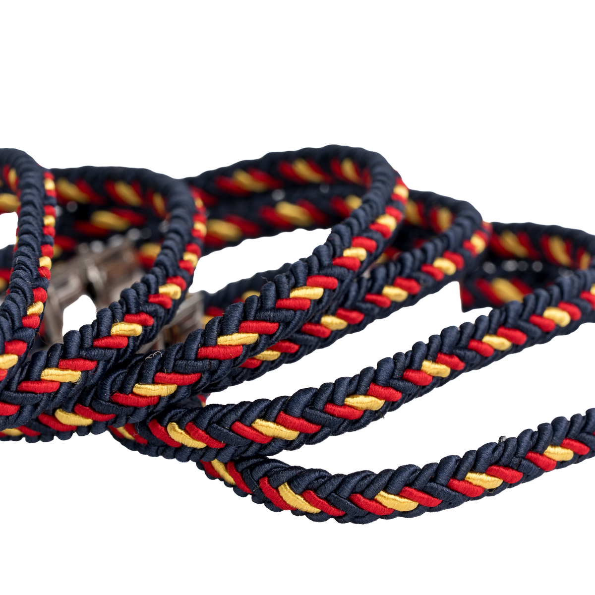 Pulsera trenzada Bandera España azul fina cierre metálico