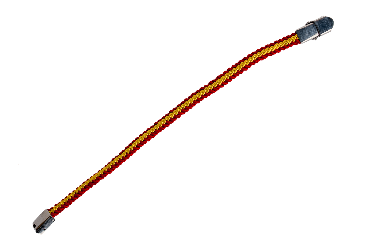 Pulsera trenzada Bandera España fina cierre metálico