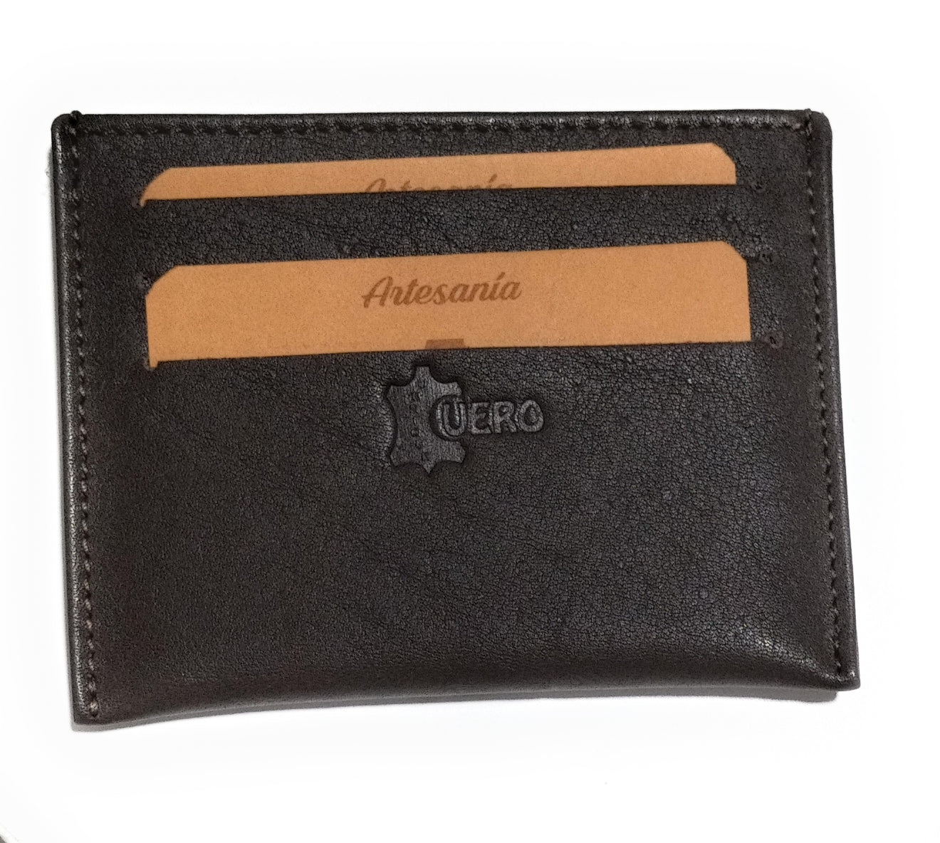 Tarjetero piel Ubrique Bandera de España - LaFlamencadeBorgoña