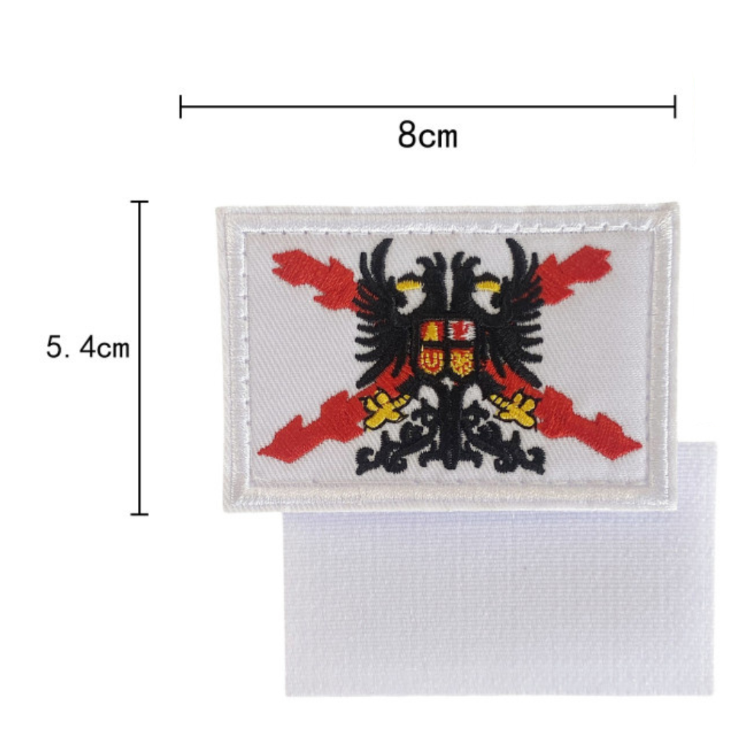 Embroidered thermo-adhesive patch Flag of Spain and coat of arms