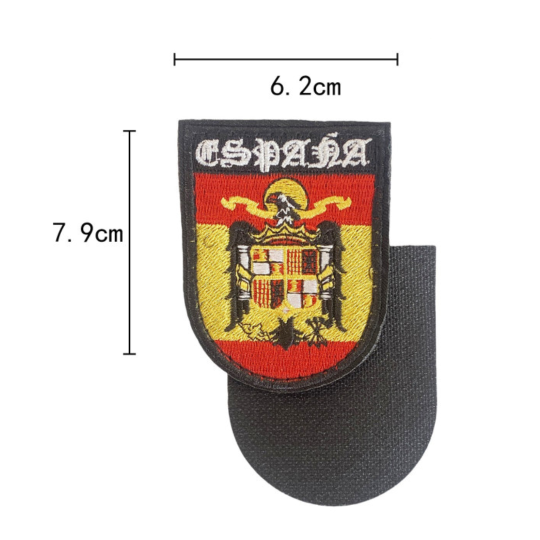 Embroidered thermo-adhesive patch Flag of Spain and coat of arms