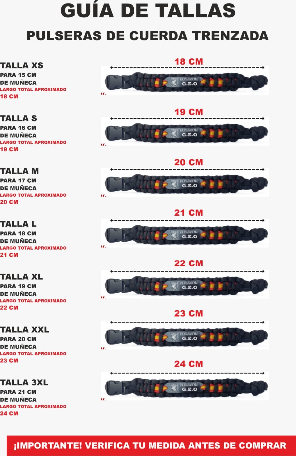 Pulsera paracord PERSONALIZADA
