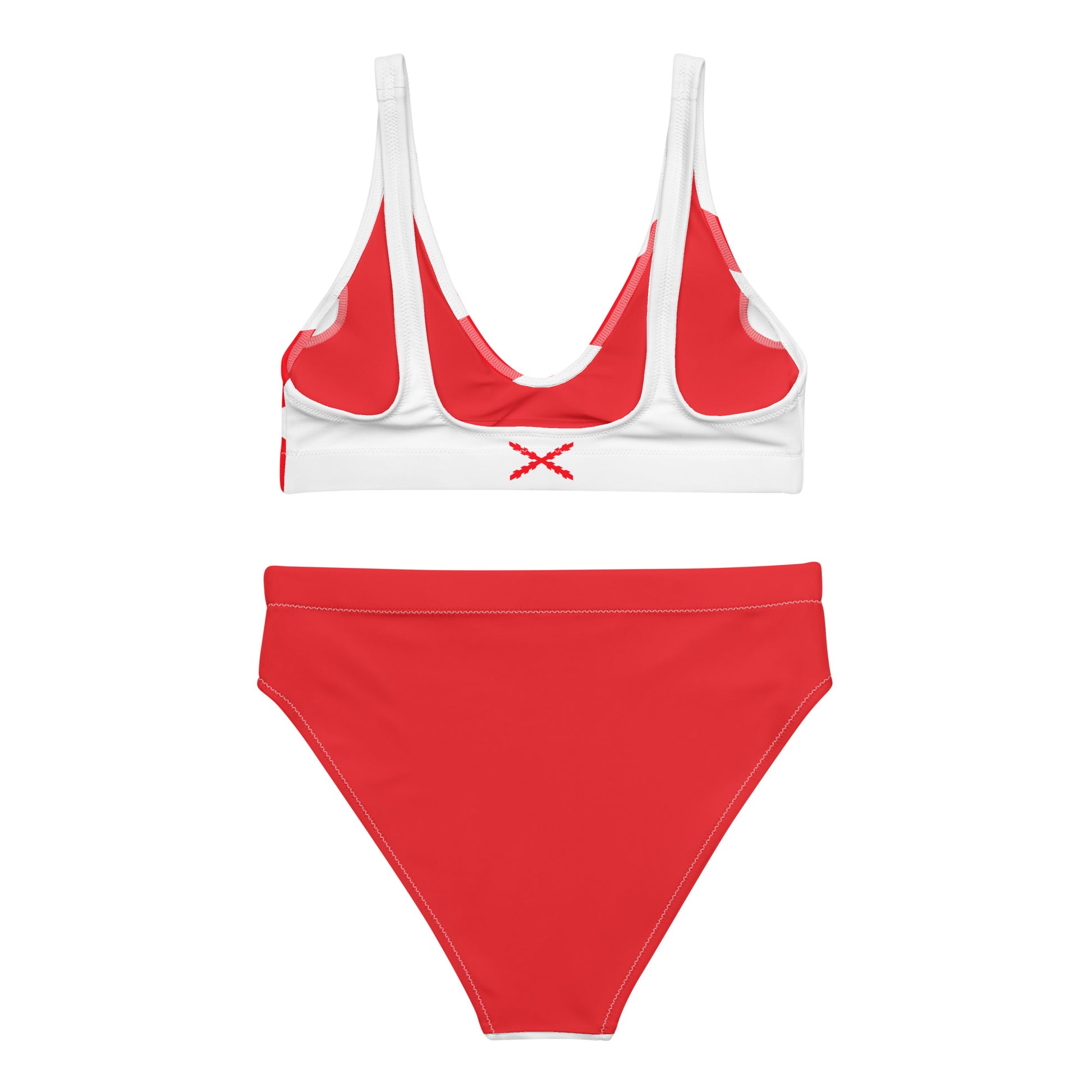 Bikini reciclado talle alto Cruz de Borgoña - LaFlamencadeBorgoña