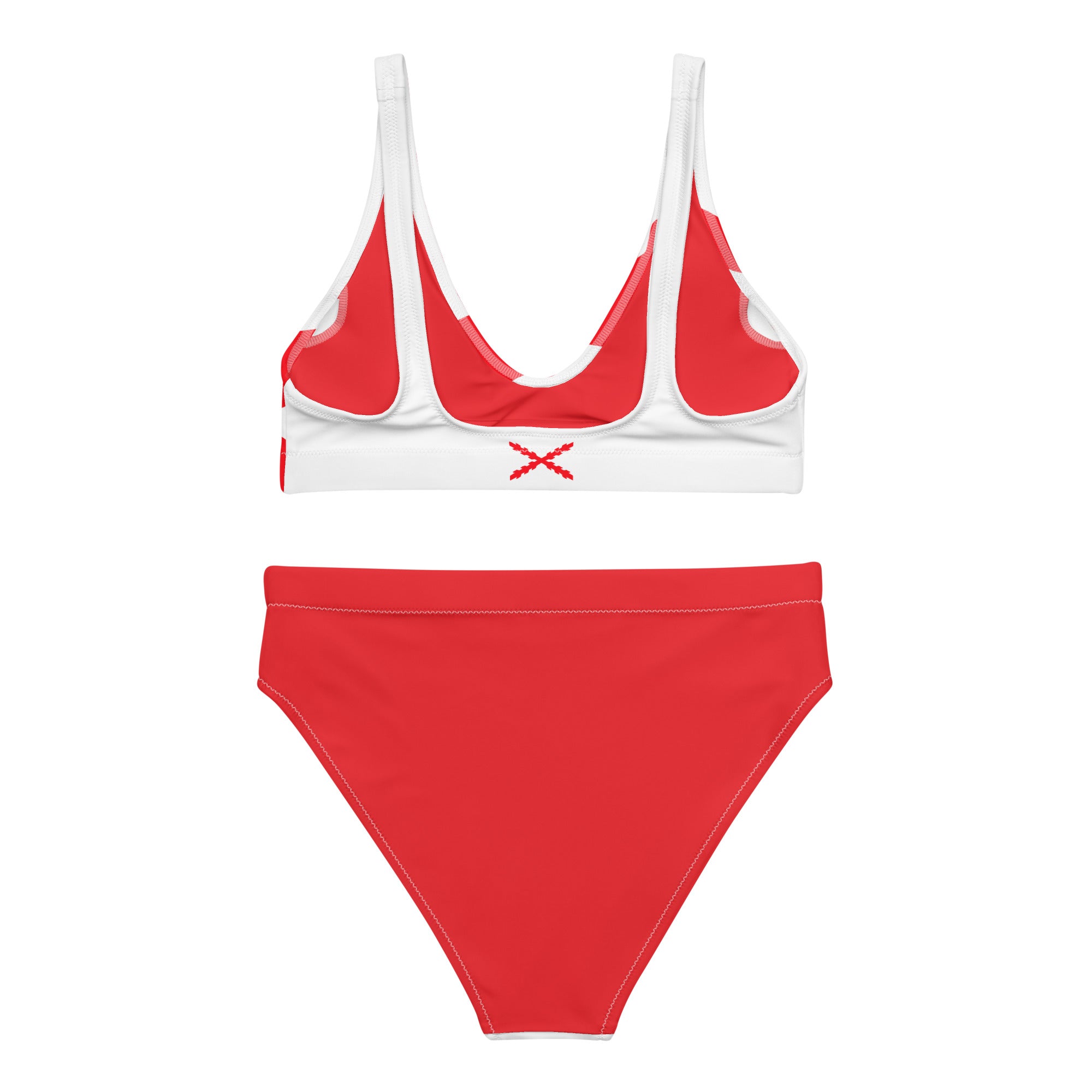 Bikini reciclado talle alto Cruz de Borgoña - LaFlamencadeBorgoña