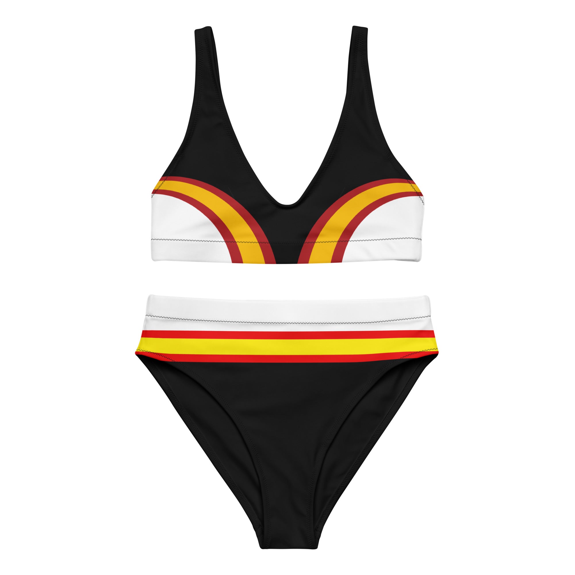 Bikini reciclado talle alto Bandera de España - LaFlamencadeBorgoña