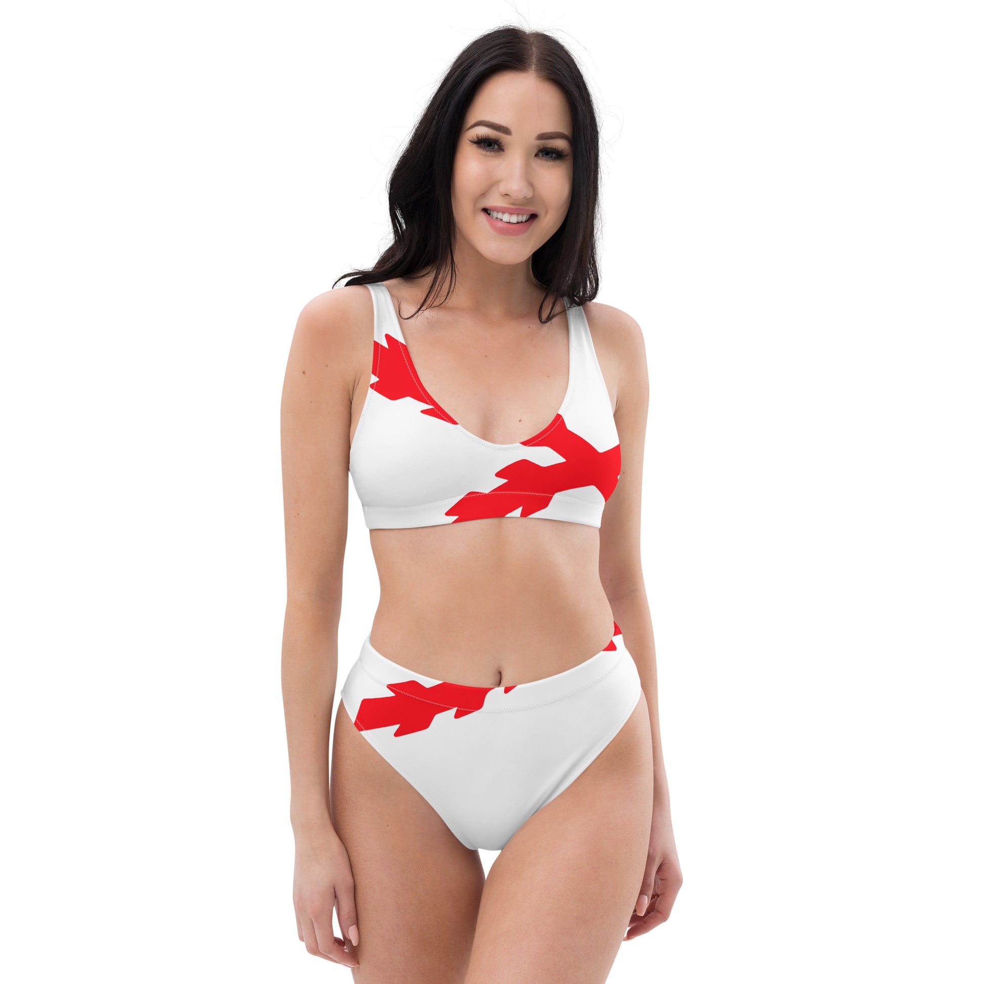 Bikini reciclado talle alto Cruz de Borgoña - LaFlamencadeBorgoña