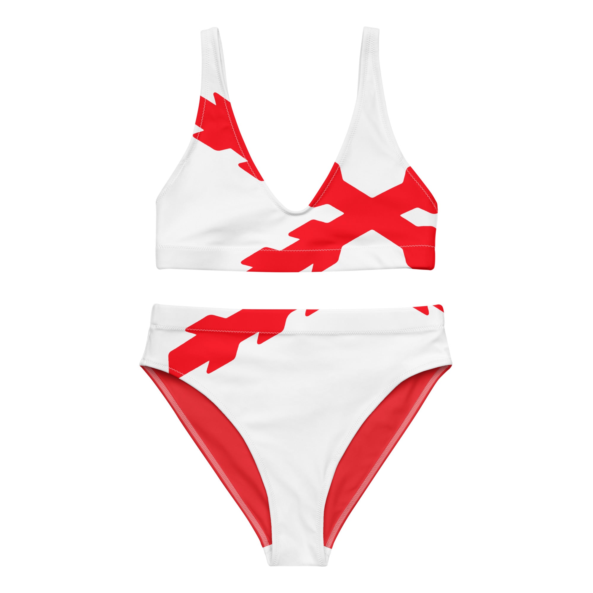 Bikini reciclado talle alto Cruz de Borgoña - LaFlamencadeBorgoña