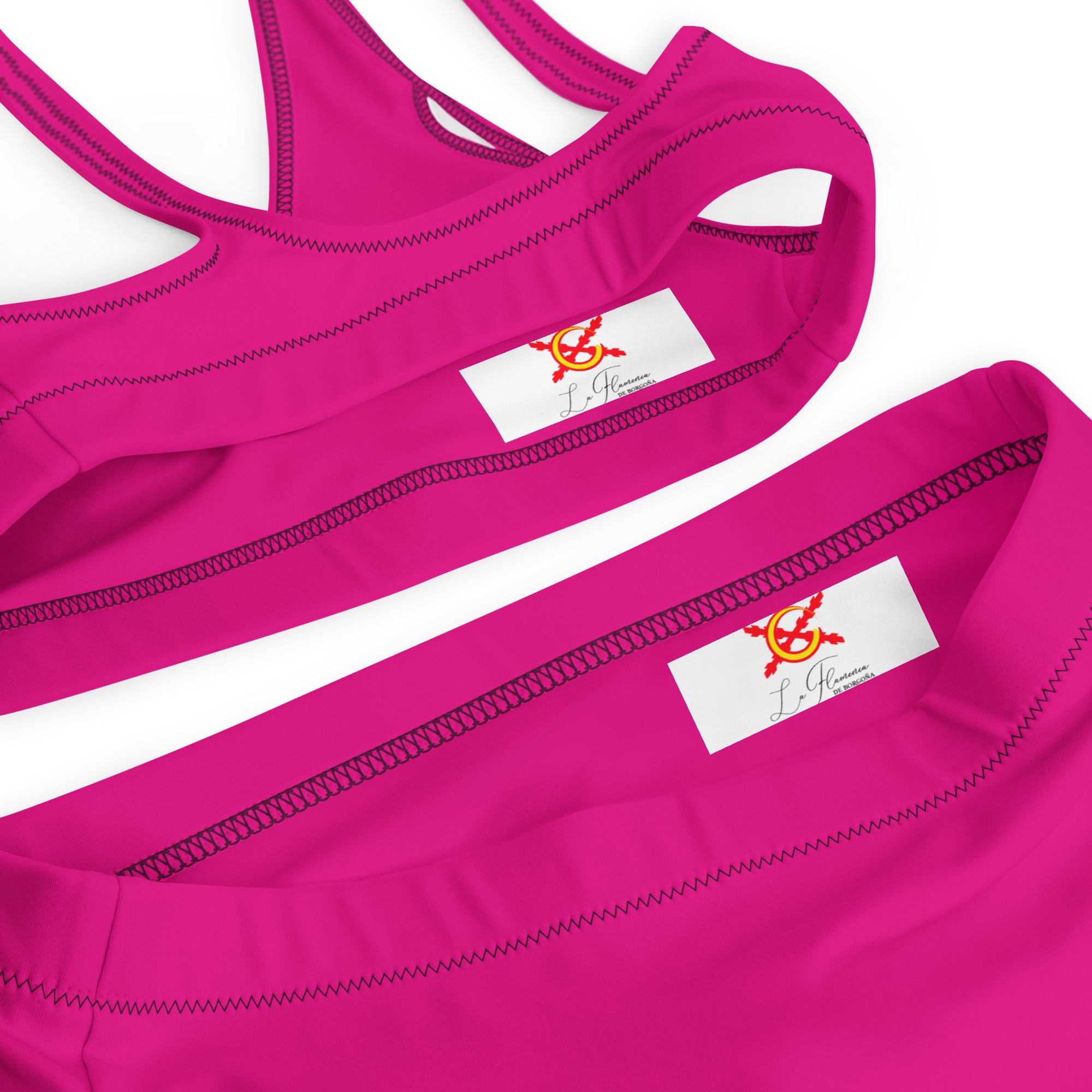 Comprar Bikini talle alto Fucsia rosa capote Bandera España La Flamenca de Borgoña Patricia Muñoz VOX