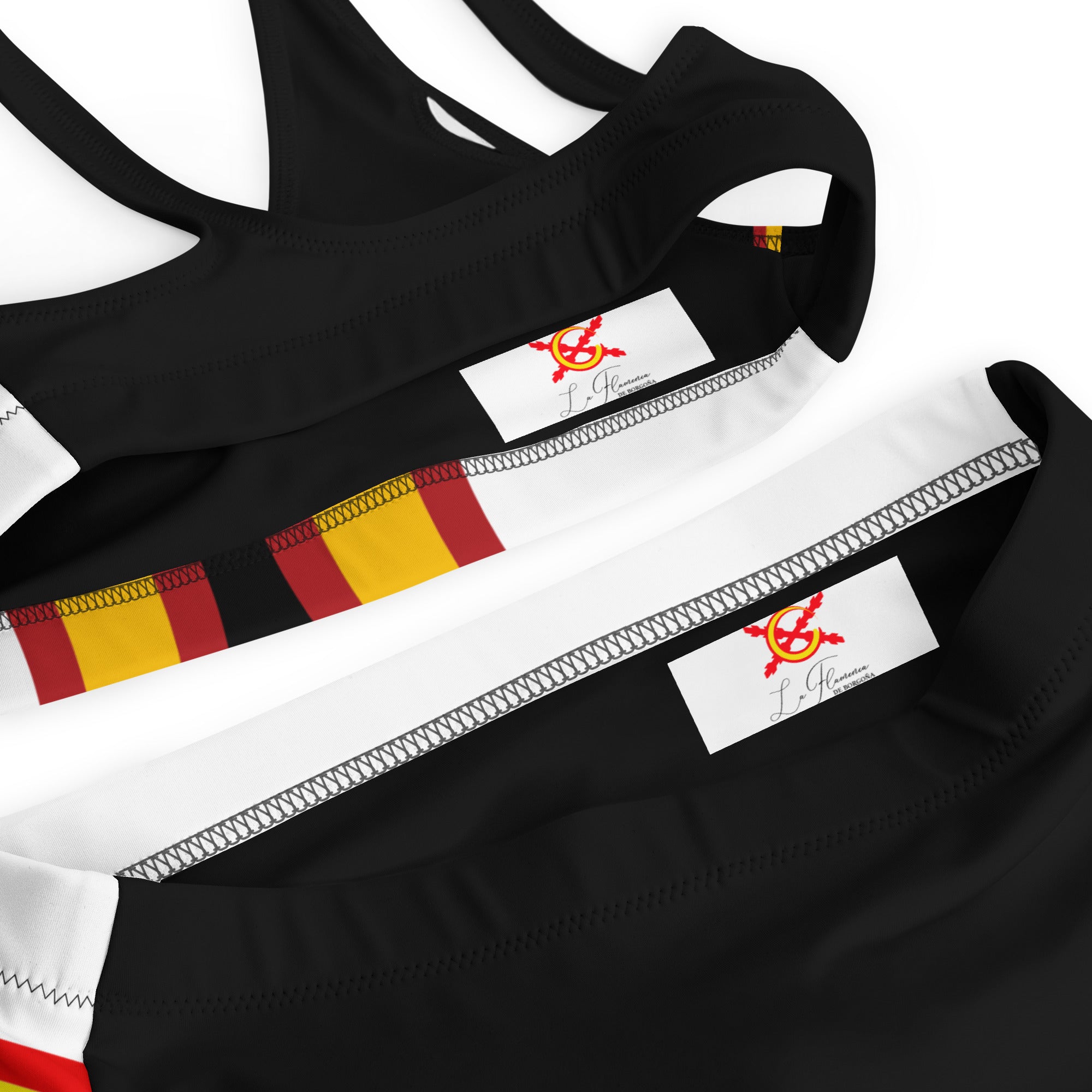 Bikini reciclado talle alto Bandera de España - LaFlamencadeBorgoña