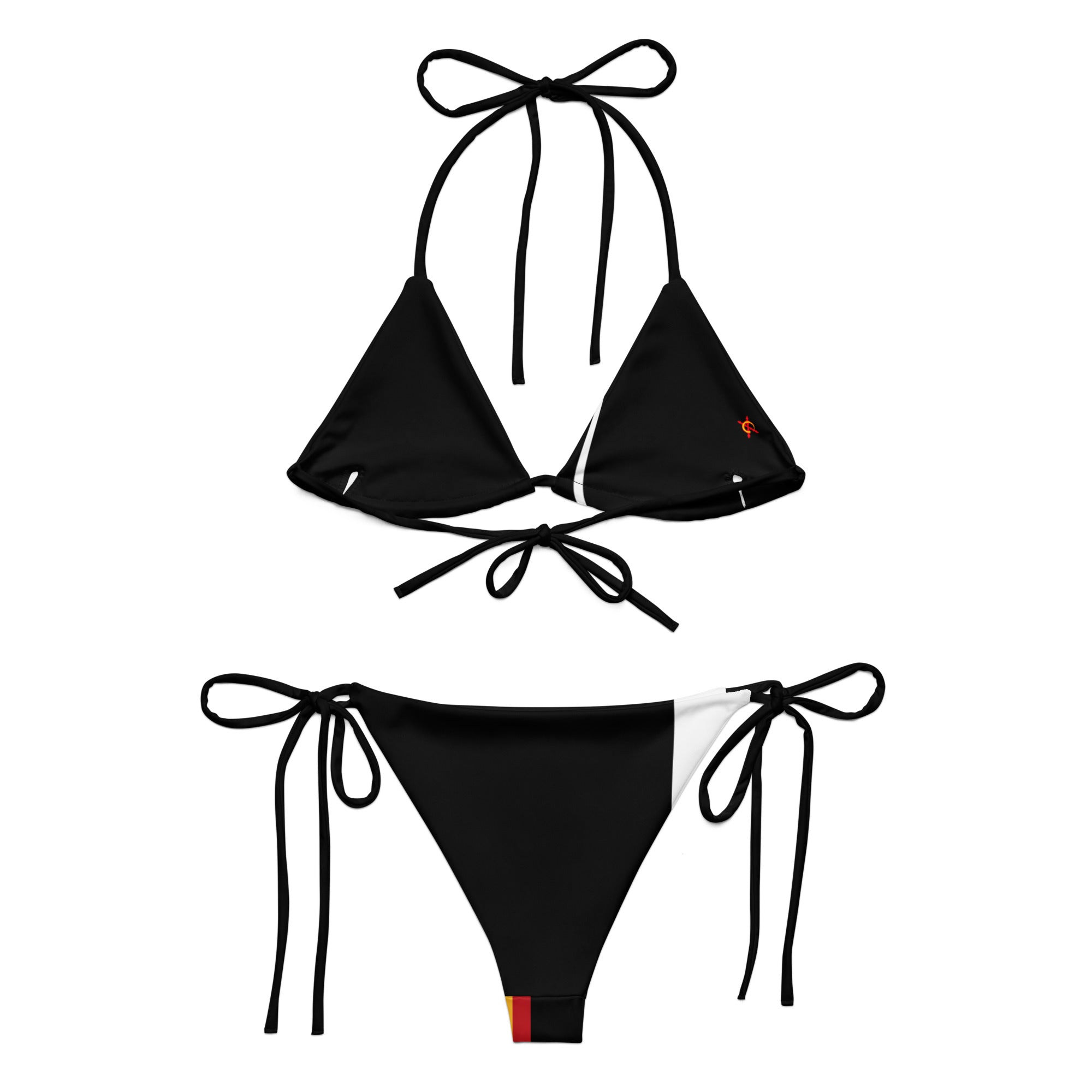 Bikini de triángulo negro Bandera España - LaFlamencadeBorgoña